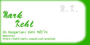 mark kehl business card